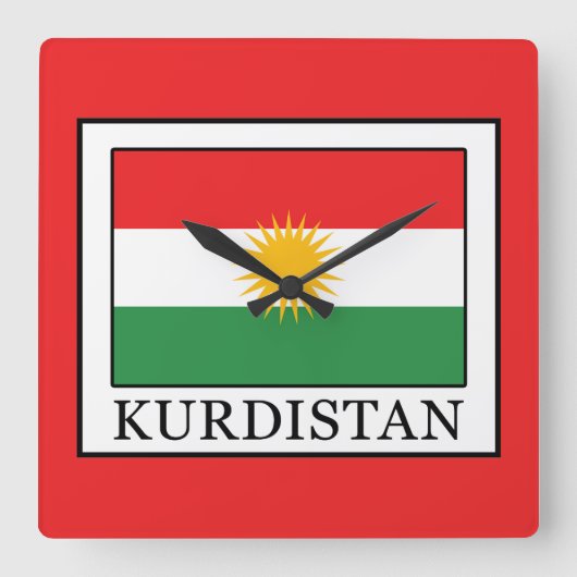 Horloge Carrée Kurdistan (Recto)