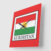 Horloge Carrée Kurdistan (Angle)