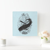 Horloge Carrée La Brise De Mer Est Un Parfum (Maison)