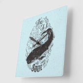 Horloge Carrée La Brise De Mer Est Un Parfum (Angle)