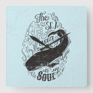 Horloge Carrée La brise marine est parfum