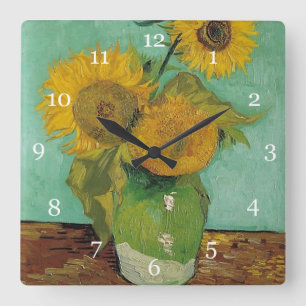 Horloge Carrée La célèbre peinture de Van Gogh, de multiples ch