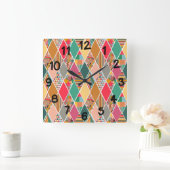 Horloge Carrée La courtepointe Boho Crazy (Maison)