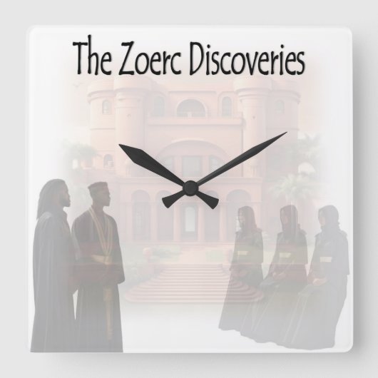 Horloge Carrée La couverture de The Zoerc Discoveries (Recto)