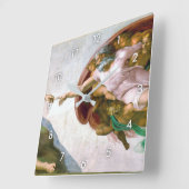 Horloge Carrée La création d'Adam, Michel-Ange (Angle)