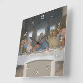Horloge Carrée La Dernière Cène, Léonard de Vinci (Angle)