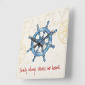 Horloge Carrée La famille côtière de la citation | m'oriente (Angle)