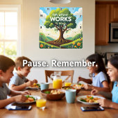 Horloge Carrée La foi sans travail est morte