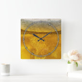 Horloge Carrée La Galaxie de la bière Festive est une étreinte cé (Maison)