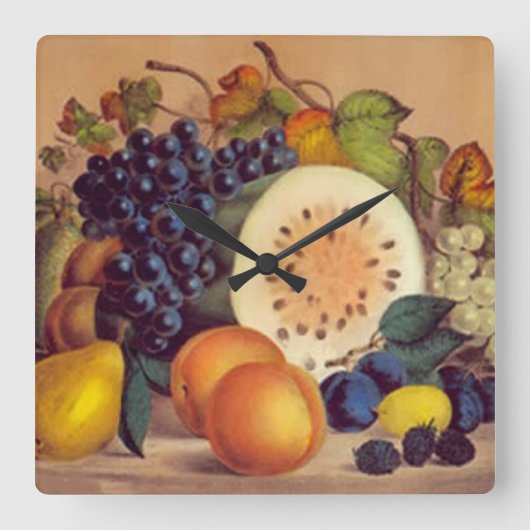 Horloge Carrée La générosité de l'automne (Recto)