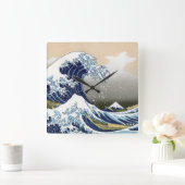 Horloge Carrée La Grande Vague Au Large De Kanagawa (Maison)