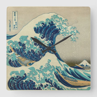 Horloge Carrée La Grande Vague au large de Kanagawa