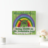 Horloge Carrée La Journée de Saint Patrick (Maison)