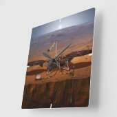 Horloge Carrée La Lander de l'Insight (Angle)