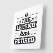 Horloge Carrée La légende s'est retirée (Angle)