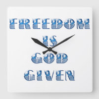La liberté est donnée par Dieu, bleu