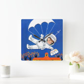 Horloge Carrée La livraison spéciale (Maison)