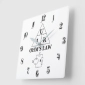 Horloge Carrée La loi d'Ohm (Angle)