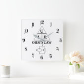 Horloge Carrée La loi d'Ohm (Maison)