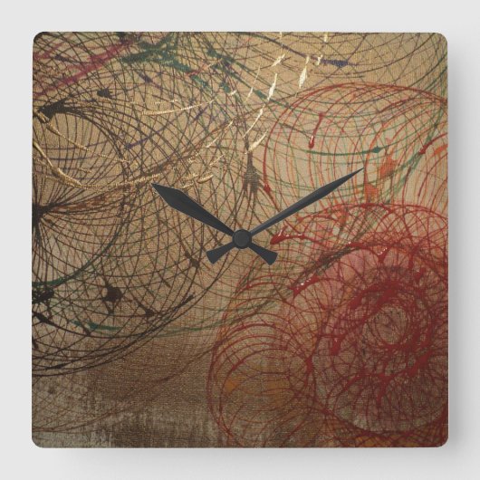 Horloge Carrée "La Lumière primaire" par Ramona Dumitrescu (Recto)