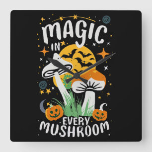 Horloge Carrée La magie dans chaque champignon !