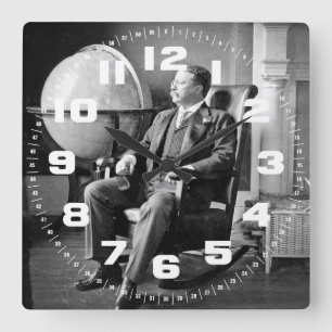 Horloge Carrée La Maison Blanche vintage du Président Teddy