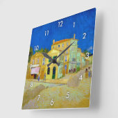 Horloge Carrée La Maison Jaune, Van Gogh (Angle)