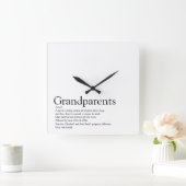 Horloge Carrée La meilleure définition de grands-parents au monde (Maison)