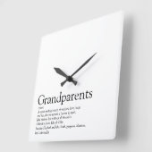 Horloge Carrée La meilleure définition de grands-parents au monde (Angle)