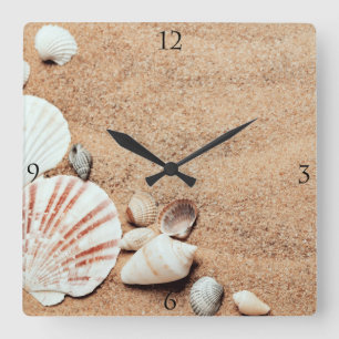 Horloge Carrée La mer écosse l'horloge murale