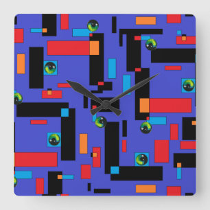 Horloge Carrée La momie I - Ken Gage Art Abstrait