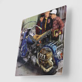 Horloge Carrée La moto de Tex (Angle)