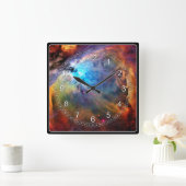 Horloge Carrée La nébuleuse Orion (Maison)
