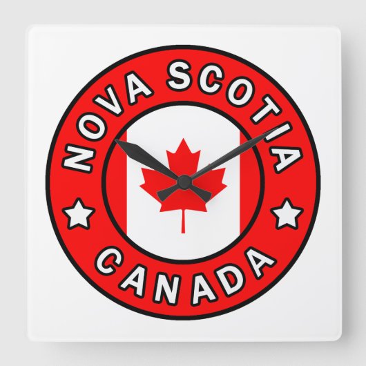 Horloge Carrée La Nouvelle-Écosse Canada (Recto)