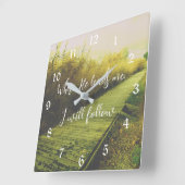 Horloge Carrée Là Où Il Me Dirige, Je Suis Hymn (Angle)