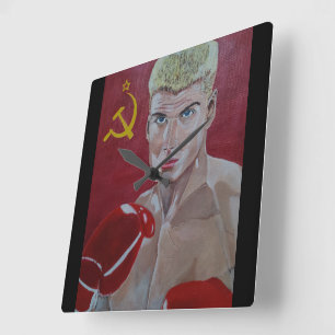 Horloge Carrée La peinture russe d'Alfred Fox