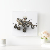 Horloge Carrée La Persévérance Mars Rover Sur Arrière - plan Blan (Maison)