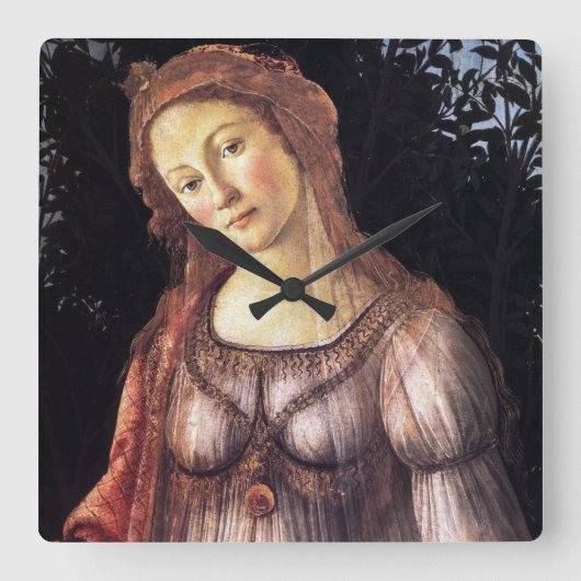 Horloge Carrée La Primavera by Sandro Botticelli (Recto)