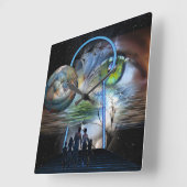 Horloge Carrée La réalité change (Angle)