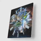 Horloge Carrée La réalité change (Angle)