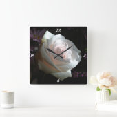 Horloge Carrée La Rose Blanche (Maison)