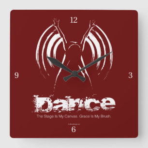 Horloge Carrée La Scène Est Ma Toile (Danse)