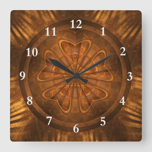 Horloge Carrée La sculpture sur bois (Recto)