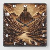 Horloge Carrée La vallée de la Bénédiction de Jésus à Dusk (Recto)