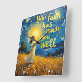 Horloge Carrée La Vérité vous libérera (Angle)