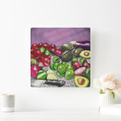 Horloge Carrée La vie morte du chef  (Maison)