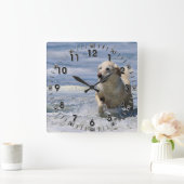 Horloge Carrée Labradodle - Izzy (Maison)