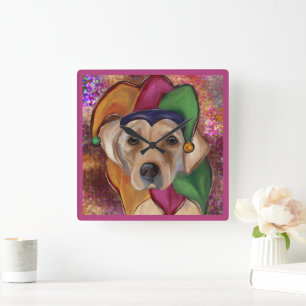 HORLOGE CARRÉE LABRADOR RETRIEVER           