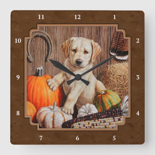 Horloge Carrée Labrador Retriever (Recto)