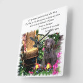 Horloge Carrée Labrador Retriever Art Don (Angle)